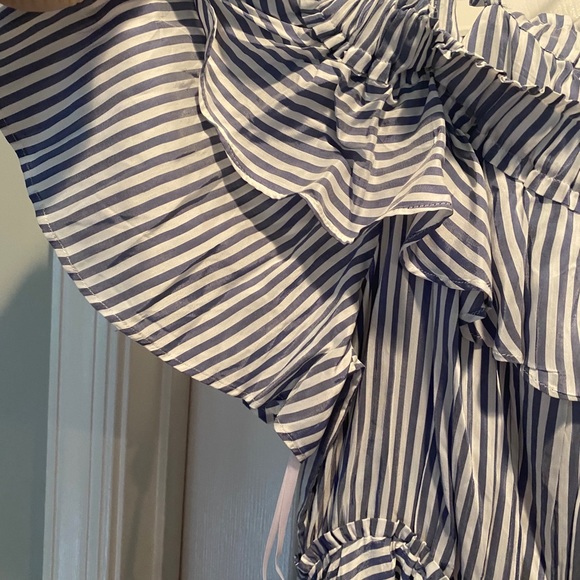 Ann Taylor LOFT stripe off shoulder dress - Picture 5 of 9
